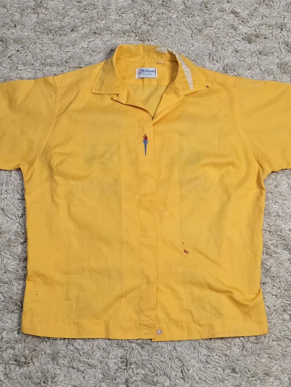 VTG 50s Hilton Custom Chain Stitch Bowling Shirt S 36